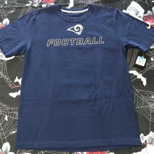 NWT NIKE LA LOS ANGELES RAMS NAVY GOLD COTTON TEE SHIRT SIZE MEN’S MEDIUM